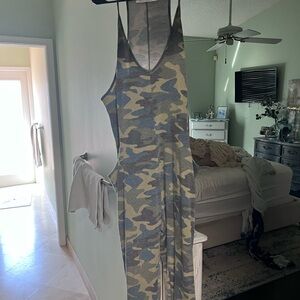 Three birds nest harem Camouflage Sleeveless Jumpsuit size m/l